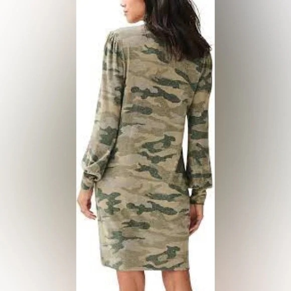 ❄️ Lucky Brand | Cozy Knit Printed Camo Dress XS Boho Beach - Picture 5 of 6